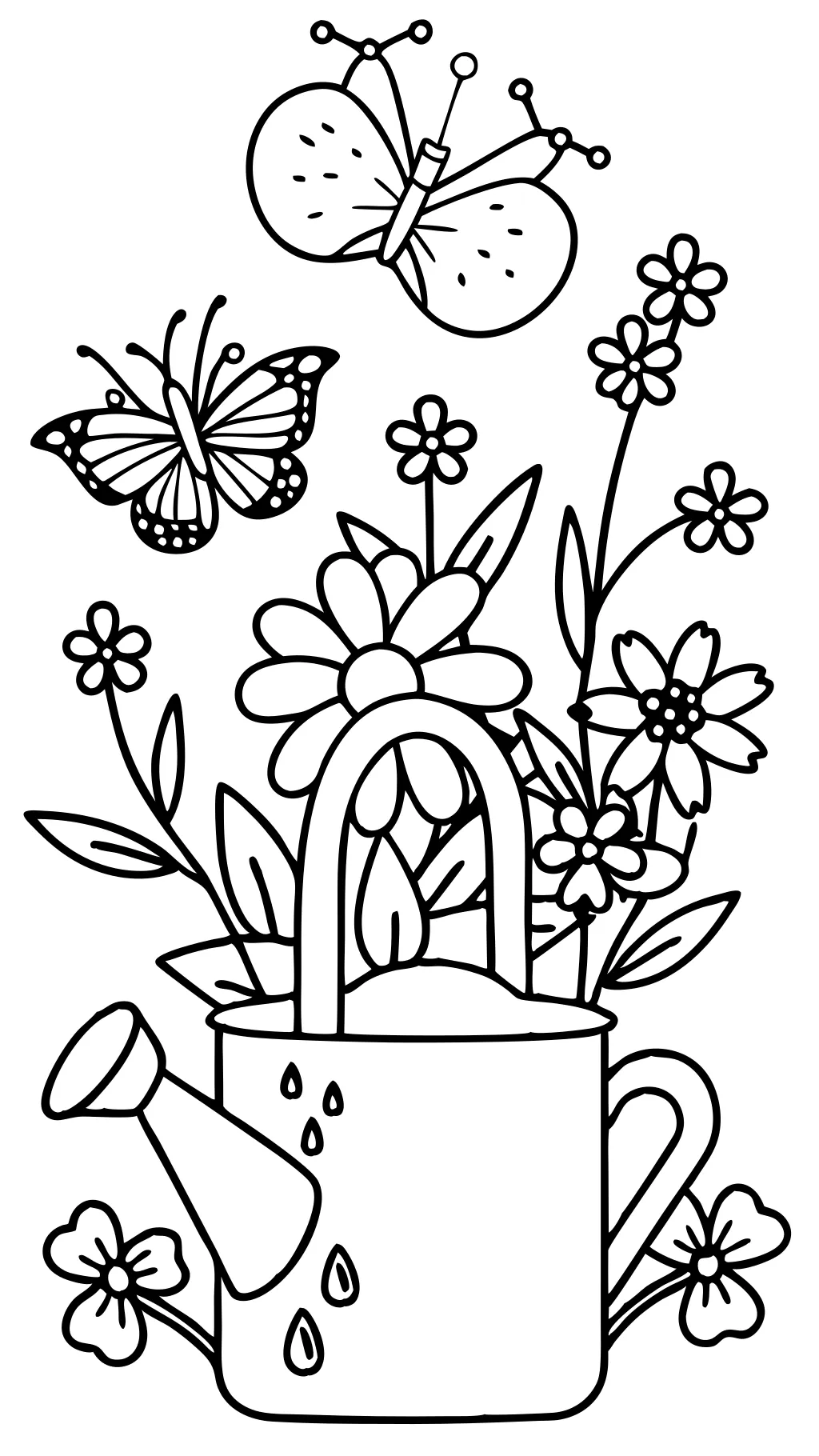 watering can coloring page